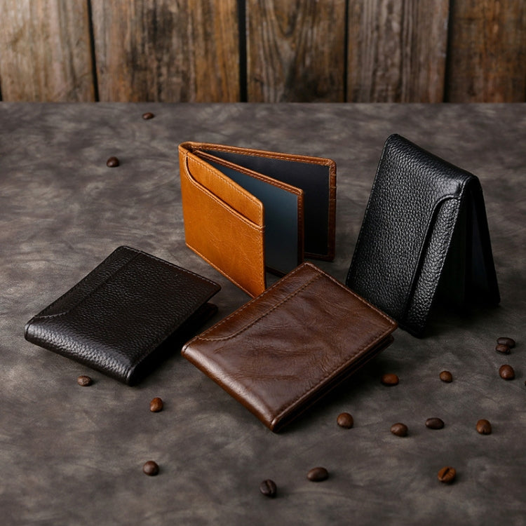 TP-055 Litchi Texture Leather Multi-function Motor Vehicle Driving License Card Folder(Dark Coffee)