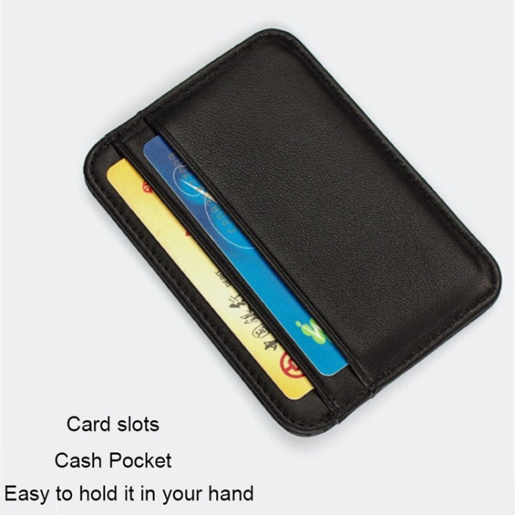 C1712H2 Sheepskin Ultra Thin Mini Convenient Card Case (Black)