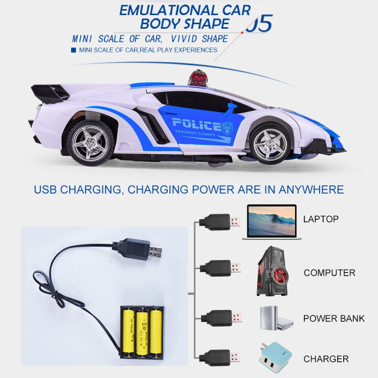 1023 4 Channels Remotely Deformed Car Toy Car(Yellow)