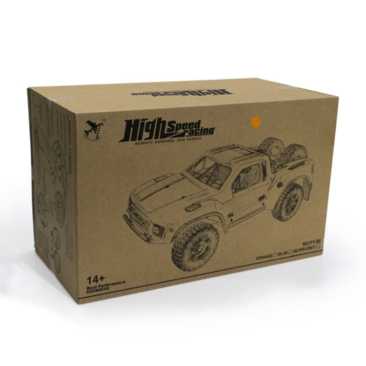 FY-08 Brushless Version 2.4G Remote Control Off-road Vehicle 1:12 Four-wheel Drive Short Truck High-speed Remote Control Car, EU Plug (Grey)