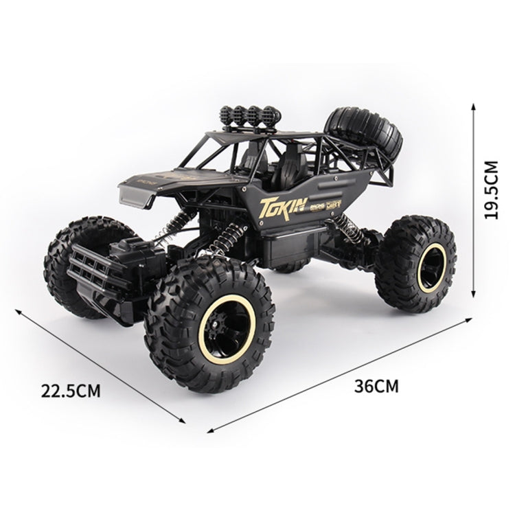HD6026 1:12 Large Alloy Climbing Car Mountain Cross-country Four-wheel Drive Remote Control Car Toy, Size: 37cm(Silver)