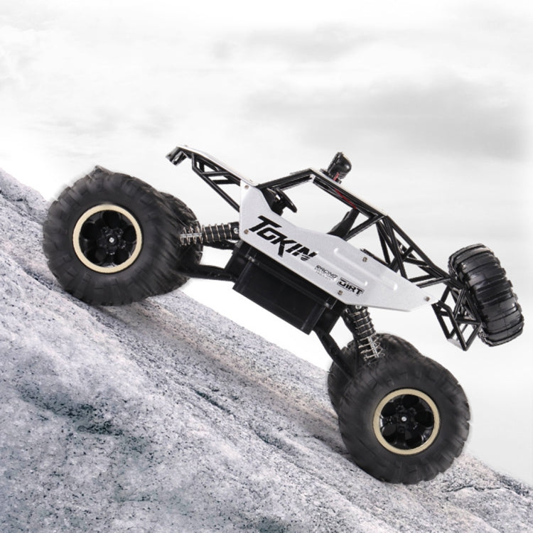 HD6026 1:12 Large Alloy Climbing Car Mountain Cross-country Four-wheel Drive Remote Control Car Toy, Size: 37cm(Silver)