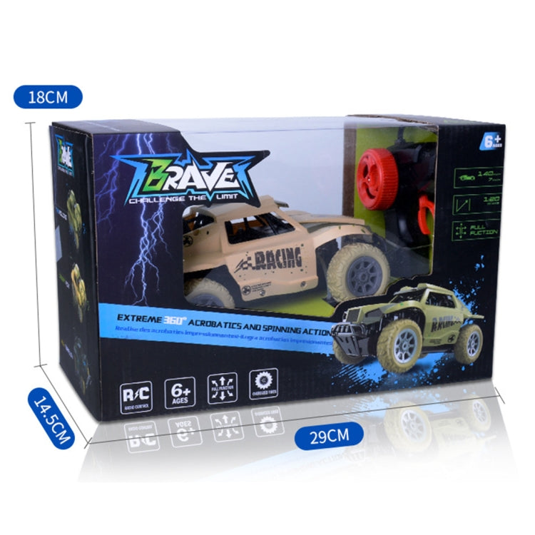 HD808 1:20 27Mhz Remote Control Short Truck High Speed Off-road Drifting Children Toy Car(Green)