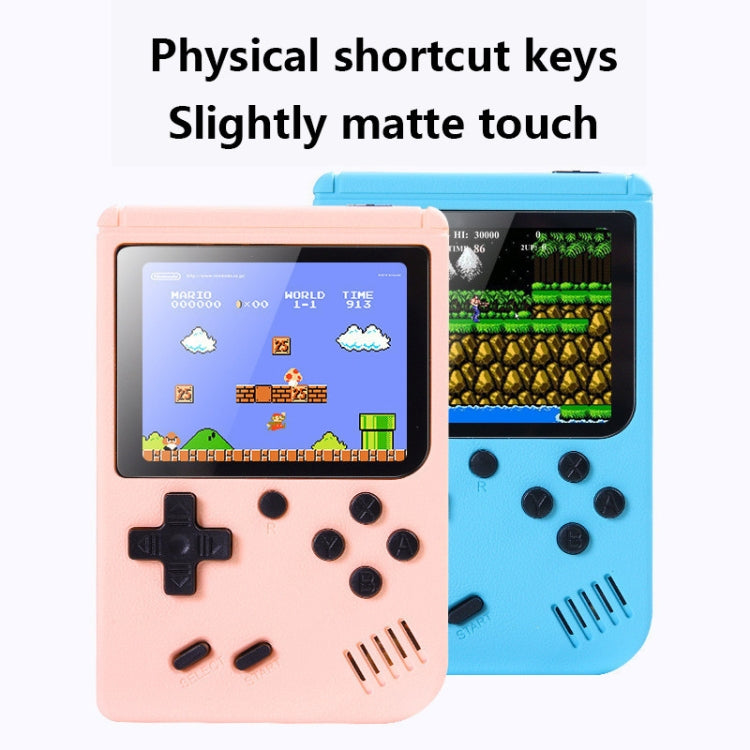 MK800 3.0 inch Macaron Mini Retro Classic Handheld Game Console for Kids Built-in 800 Games, Support AV Output (Pink)