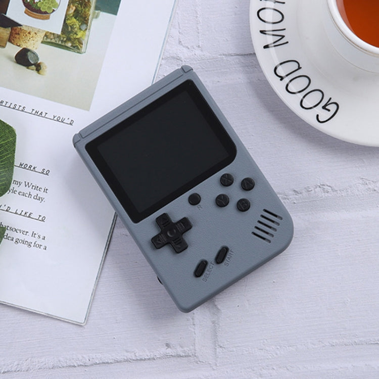 MK500 Macaron Mini Retro Classic Handheld Game Console for Kids Built-in 500 Games, Support AV Output(Grey)