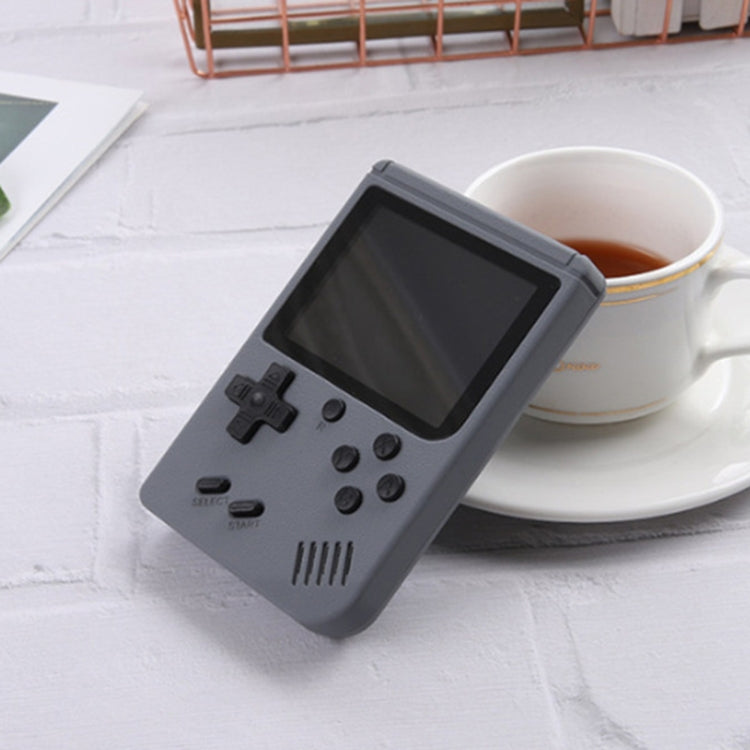 MK500 Macaron Mini Retro Classic Handheld Game Console for Kids Built-in 500 Games, Support AV Output(Grey)
