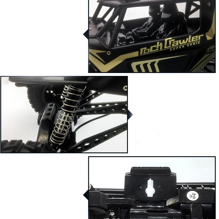 HD609 1:8 Oversized Alloy Climbing Car Off-road Remote Control Vehicle Toy(Black)