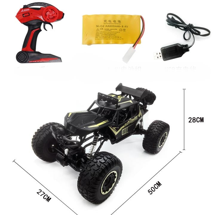 HD609 1:8 Oversized Alloy Climbing Car Off-road Remote Control Vehicle Toy(Black)