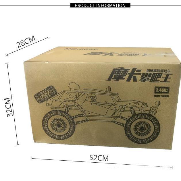 HD609 1:8 Oversized Alloy Climbing Car Off-road Remote Control Vehicle Toy(Black)