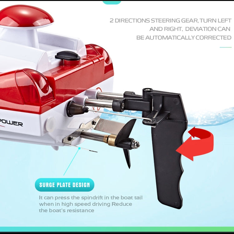 HongXunJie HJ806 2.4Ghz Water Cooling High Speed Racing Boats with Remote Controller, Auto Flip Function, 200m Control Distance(Red)