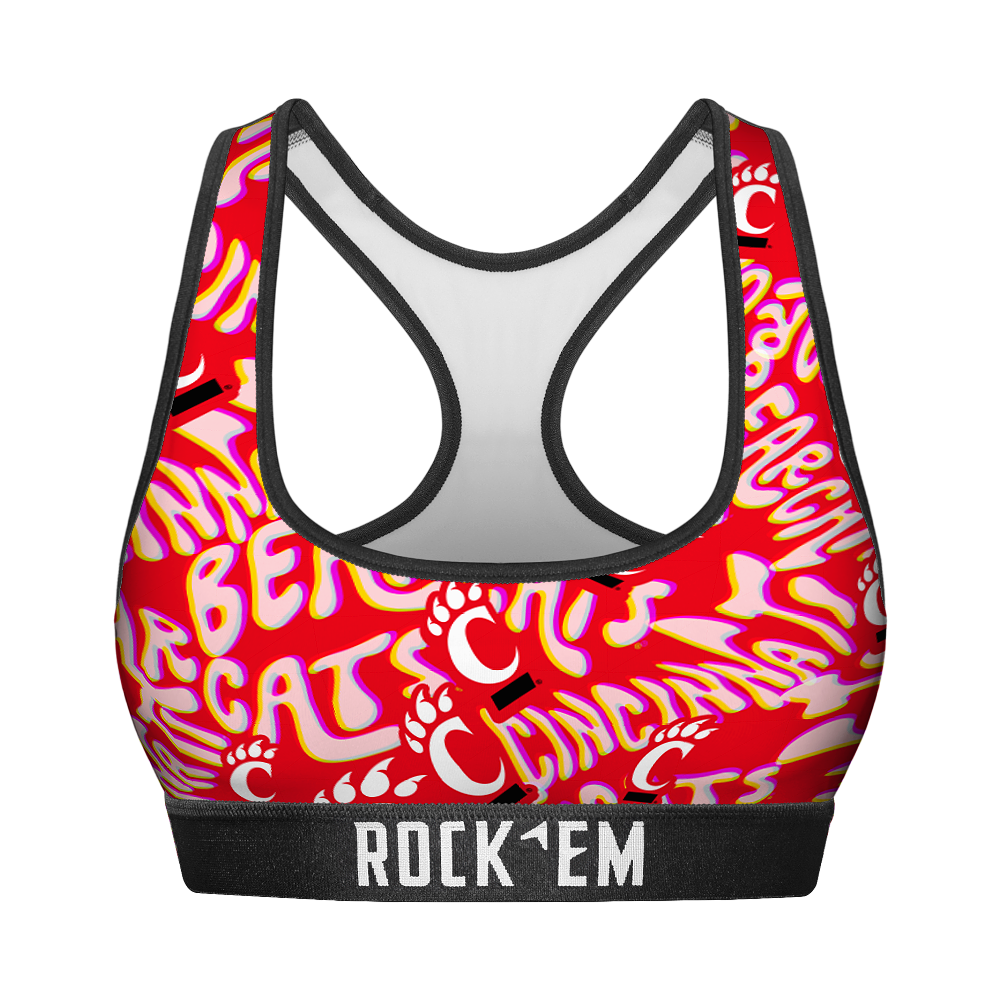 Women's Sports Bra - Cincinnati Bearcats - Twisted Wordmark