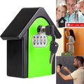 Hut Shape Password Lock Storage Box Security Box Wall Cabinet Safety Box, with 1 Key(Green)