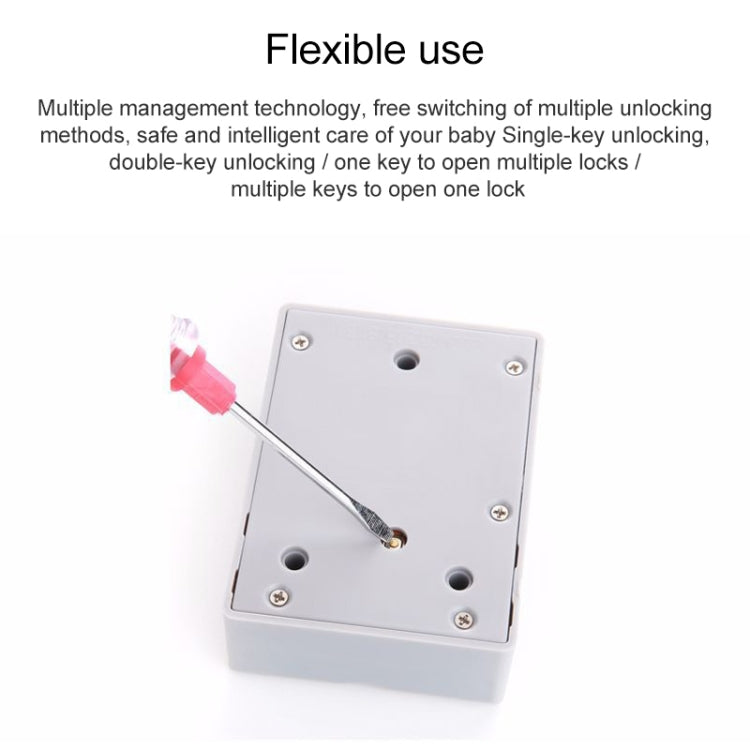 T3 ABS Magnetic Card Induction Lock Invisible Bilateral Open Cabinet Door Lock (Grey)