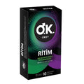 Okey Ritim Textured Condoms for Enhanced Sensation 10-Pack
