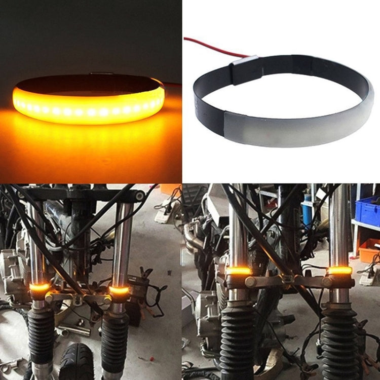 DC 12V 3W Motorcycle Annulus Turn Lamp Front LED Shock Absorber Light, Light Guide