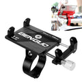 Motorcycle Handlebar Aluminum Alloy Phone Bracket(Black)