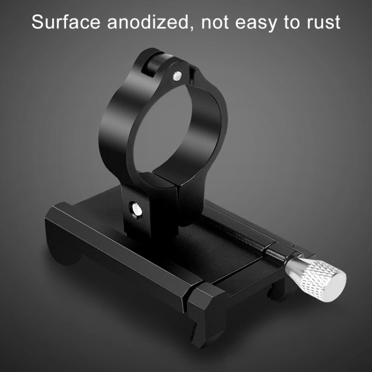 Motorcycle Handlebar Aluminum Alloy Phone Bracket(Black)