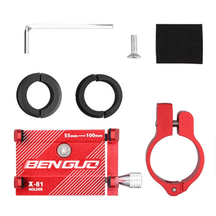 Motorcycle Handlebar Aluminum Alloy Phone Bracket(Black)