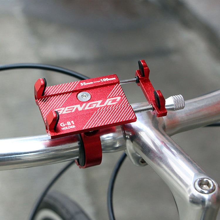 Motorcycle Handlebar Aluminum Alloy Phone Bracket(Red)