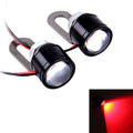 2 PCS 12V 3W Red Light Eagle Eyes LED Strobe Light For Motorcycle ，Wire Length: 90cm