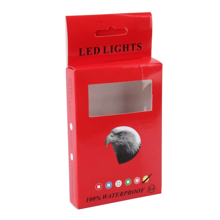 2 PCS 12V 3W Red Light Eagle Eyes LED Strobe Light For Motorcycle ，Wire Length: 90cm