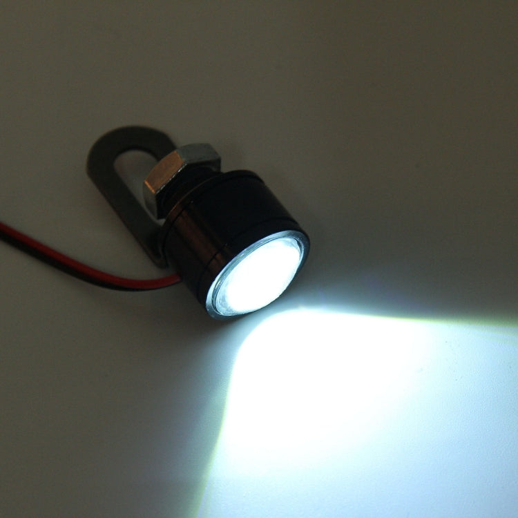 2 PCS 12V 3W  White Light Eagle Eyes LED Strobe Light For Motorcycle ，Wire Length: 90cm