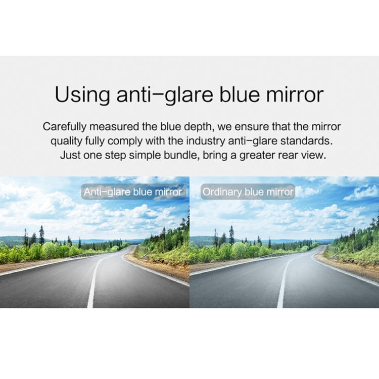 V100 7 inch LCD Touch Screen Rear View Mirror Car Recorder with Separate Camera, 170 Degree Wide Angle Viewing, Support Night Vision / Loop Video / Motion Detection / G-Sensor / TF Card