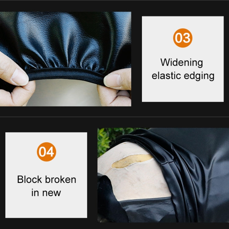 Waterproof Motorcycle Black Leather Seat Cover Prevent Bask In Seat Scooter Cushion Protect, Size: M, Length: 48-54cm; Width: 25-35cm