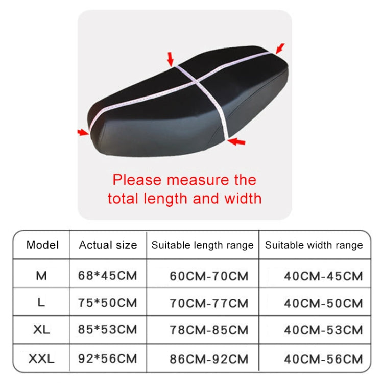 Waterproof Motorcycle Sun Protection Heat Insulation Seat Cover Prevent Bask In Seat Scooter Cushion Protect, Size: XXL, Length: 86- 92cm; Width: 40-56cm(Blue)