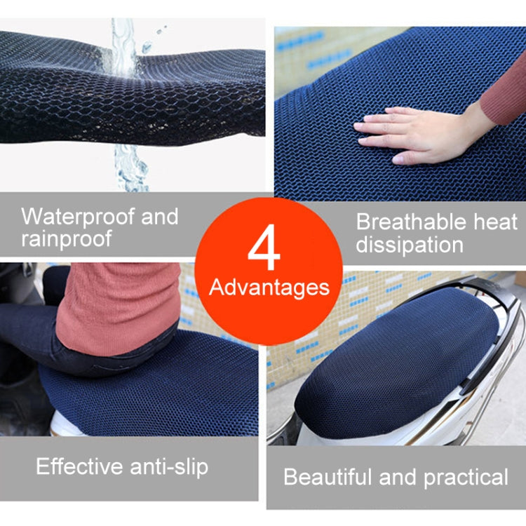 Waterproof Motorcycle Sun Protection Heat Insulation Seat Cover Prevent Bask In Seat Scooter Cushion Protect, Size: XXL, Length: 86- 92cm; Width: 40-56cm(Blue)