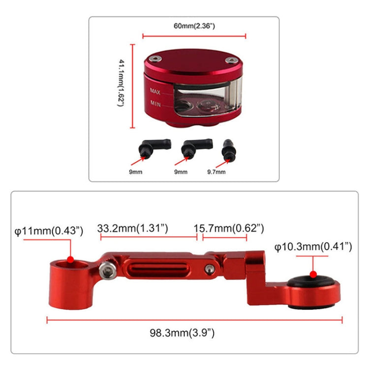 Motorcycle Modification Parts Front Brake Fluid Oil Universal Brake Oil Cup for Kawasaki / Suzuki(Black)