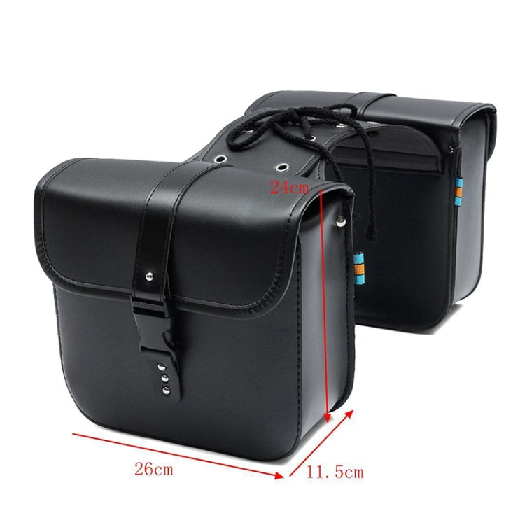 Motorcycle Accessories Modified Side of the Box Leather Bag Knight Bag Kit(Black)