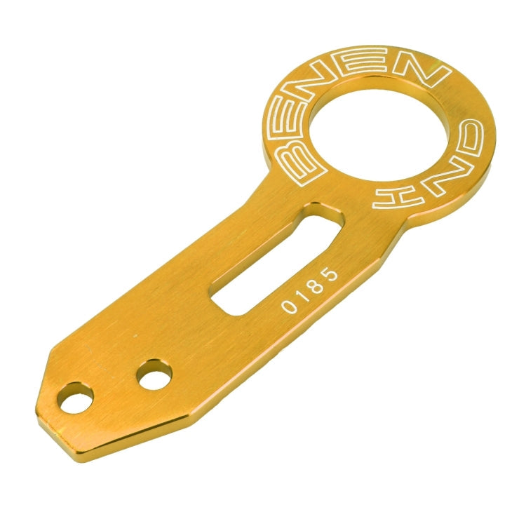 Benen Aluminum Alloy Rear Tow Towing Hook Trailer Ring for Universal Car Auto with Two Screw Holes(Gold)