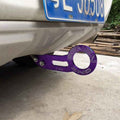 Benen Aluminum Alloy Rear Tow Towing Hook Trailer Ring for Universal Car Auto with Two Screw Holes(Purple)