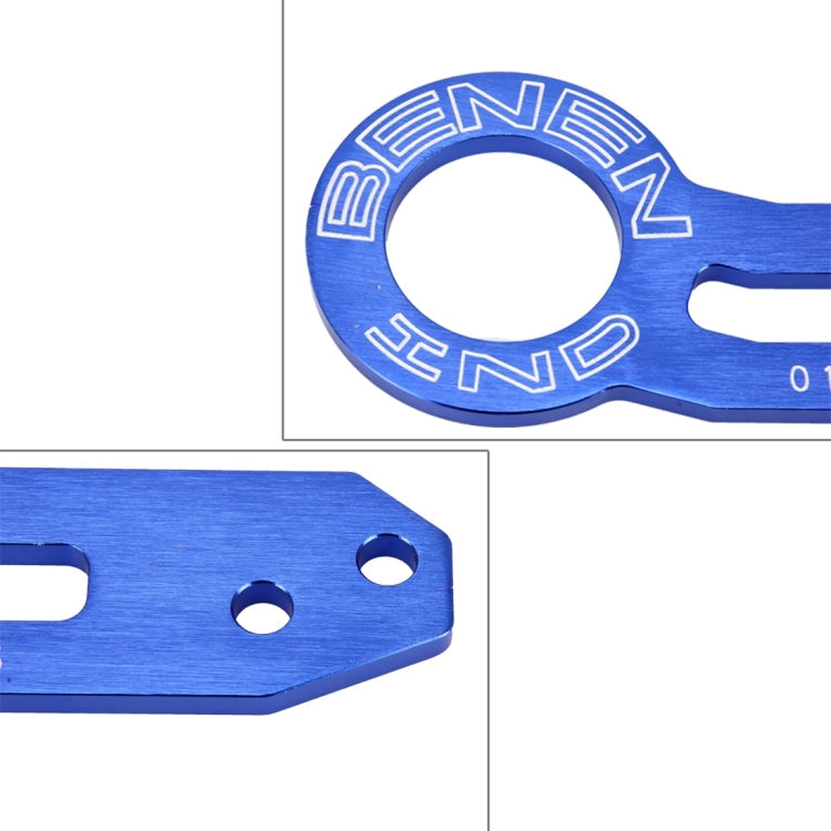 Benen Aluminum Alloy Rear Tow Towing Hook Trailer Ring for Universal Car Auto with Two Screw Holes(Blue)