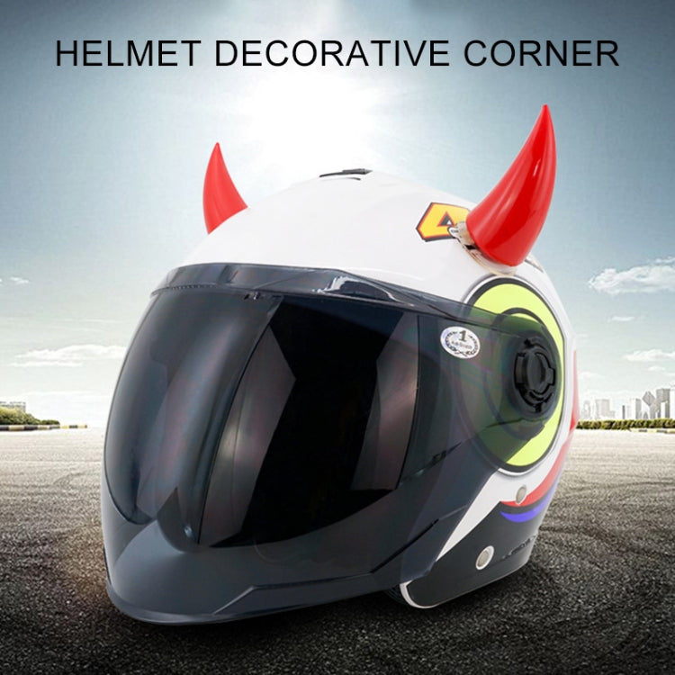 2 PCS Motorcycle Helmet Devil Decoration Motorbike Helmet Suction Cups Horns Decoration Headwear Sucker(Black)