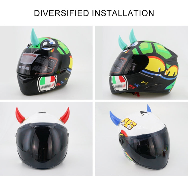 2 PCS Motorcycle Helmet Devil Decoration Motorbike Helmet Suction Cups Horns Decoration Headwear Sucker(Red)