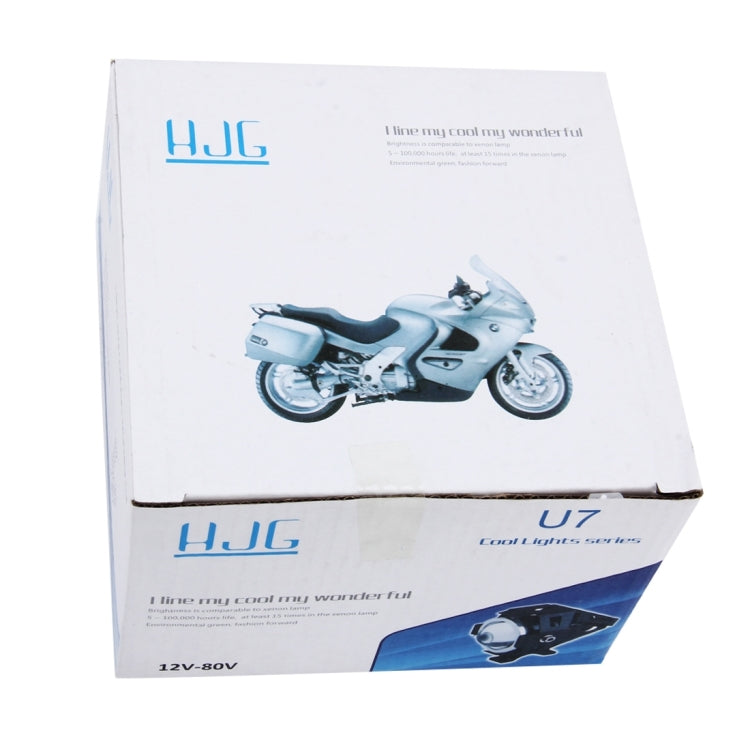 U5 10W 1000LM LED External Motorcycle Headlight Lamp, DC 12-80V(White Light)