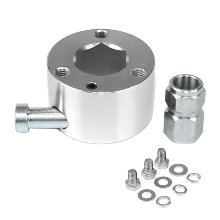 Universal Aluminum Car Steering Wheel Quick Release Disconnect Hub 3/4 inch Shaft Size(Silver)
