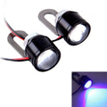 2 PCS 12V 3W Eagle Eyes LED Light For Motorcycle ，Wire Length: 45cm(Blue Light)