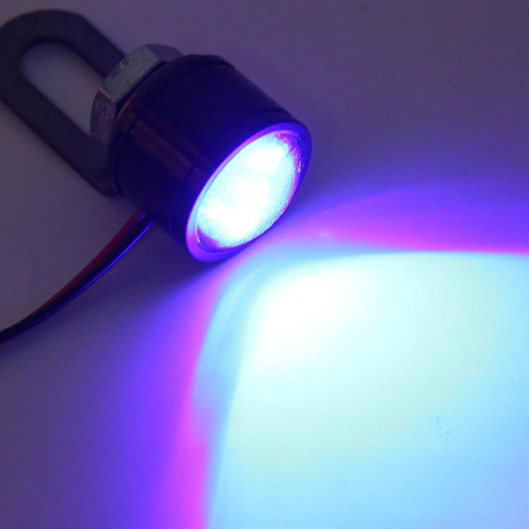 2 PCS 12V 3W Eagle Eyes LED Light For Motorcycle ，Wire Length: 45cm(Blue Light)