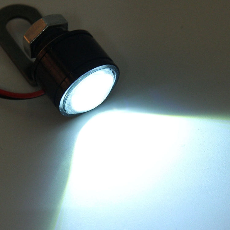 2 PCS 12V 3W Eagle Eyes LED Light For Motorcycle ，Wire Length: 45cm(White Light)