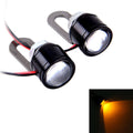2 PCS 12V 3W Eagle Eyes LED Light For Motorcycle ，Wire Length: 45cm(Yellow Light)