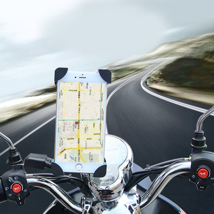 Universal 360 Degrees Free Rotation ABS Motorcycle Phone Bracket Mountain Bike Navigation Bracket GPS/Mobile Holder for 3.5-6.5 inch Mobile Phone(Green)