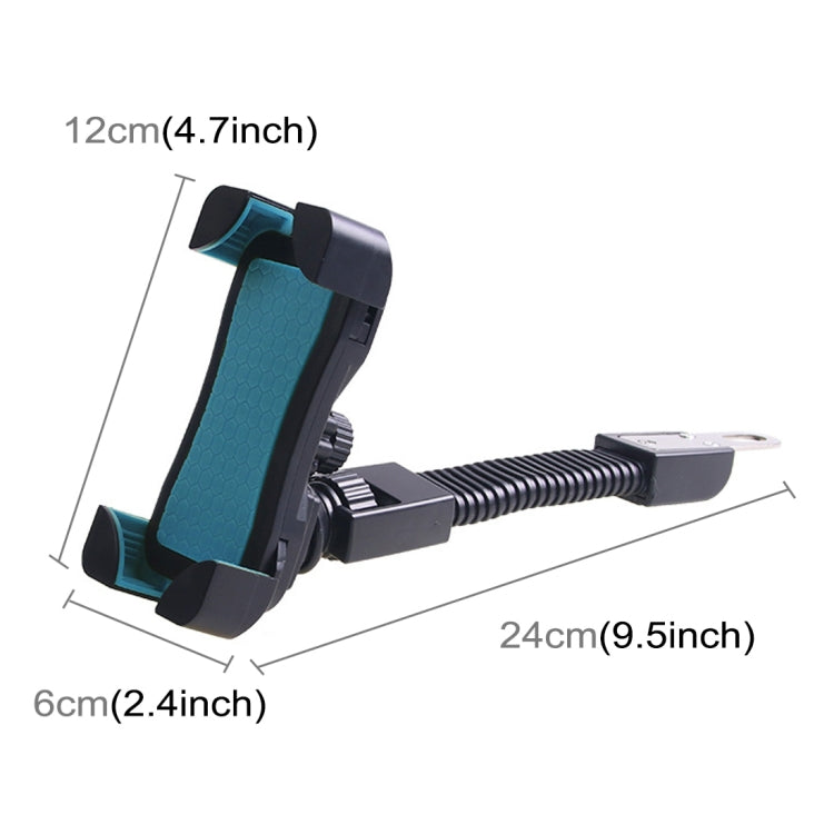 Universal 360 Degrees Free Rotation ABS Motorcycle Phone Bracket Mountain Bike Navigation Bracket GPS/Mobile Holder for 3.5-6.5 inch Mobile Phone(Blue)