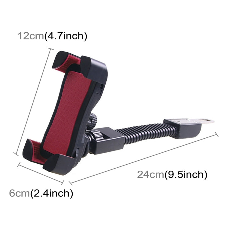 Universal 360 Degrees Free Rotation ABS Motorcycle Phone Bracket Mountain Bike Navigation Bracket GPS/Mobile Holder for 3.5-6.5 inch Mobile Phone(Rose Red)