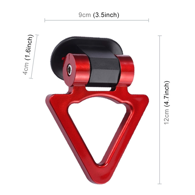 Car Truck Bumper Triangle Tow Hook Adhesive Decal Sticker Exterior Decoration (Red)