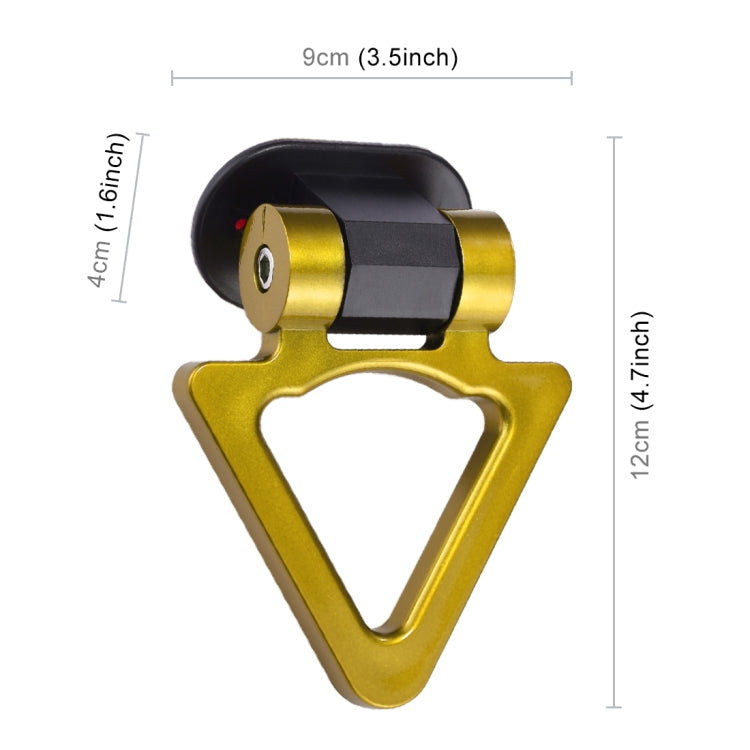 Car Truck Bumper Triangle Tow Hook Adhesive Decal Sticker Exterior Decoration (Yellow)