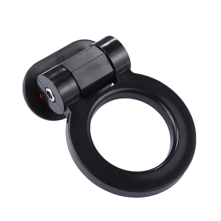 Car Truck Bumper Round Tow Hook Ring Adhesive Decal Sticker Exterior Decoration(Black)