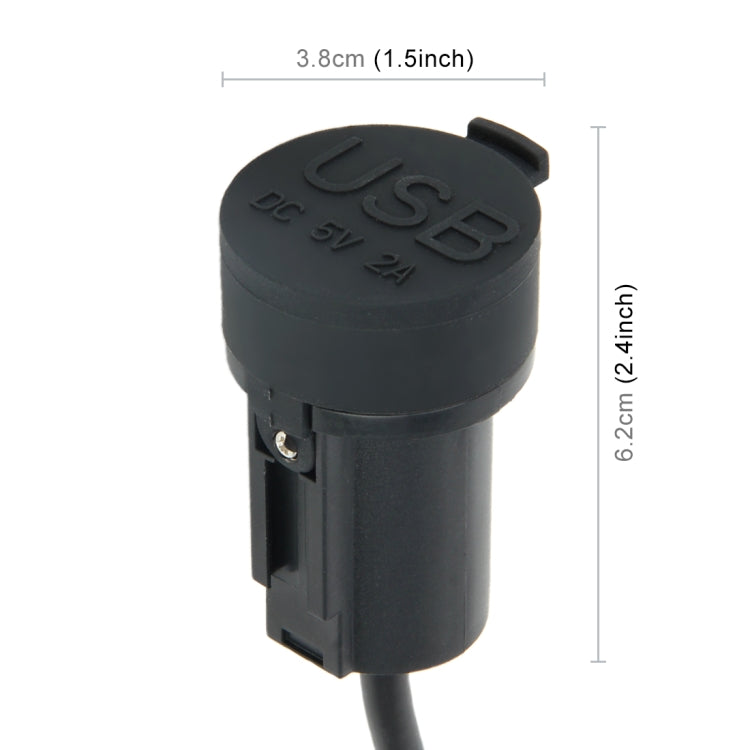 5V Waterproof Motorcycle SAE to USB Cable Adapter Dual Port Power Socket Adapter, for Smart Phones, Tablets, GPS